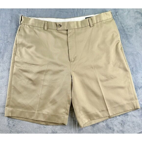 Lyle and Scott Men's Shorts Beige Size 38 Straight Regular Fit Flat Front Chino - Picture 1 of 14